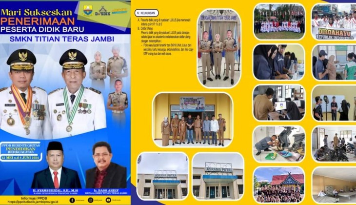 Buruan, SMK Titian Teras Jambi di Bungo Menerima Peserta Didik Baru
