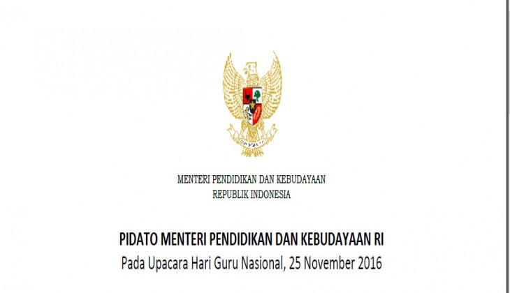 Sambutan Mendikbud HGN 25 November 2016