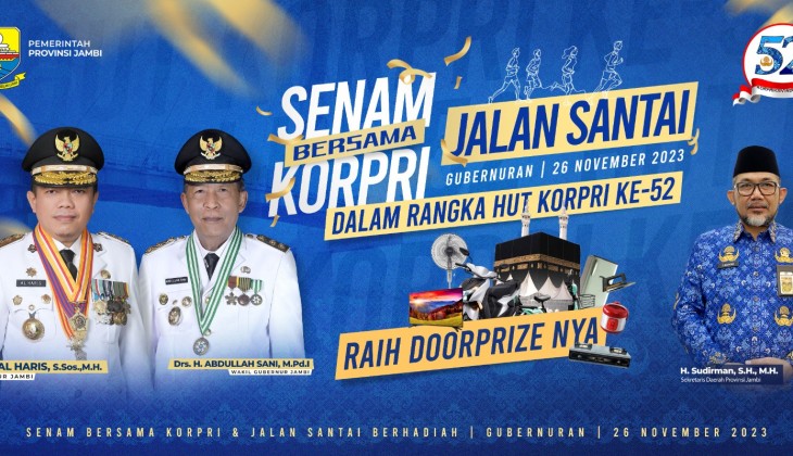 Senam Bersama Korpri Jalan Santai Dalam Rangka HUT Korpri Ke-52