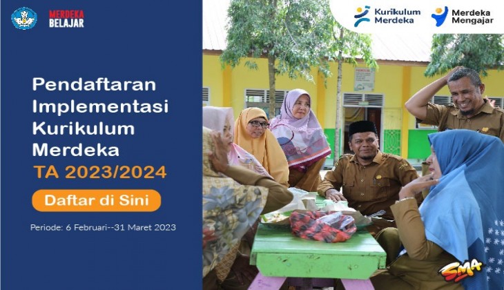 Pendaftaran Implementasi Kurikulum Merdeka TA 2023/2024