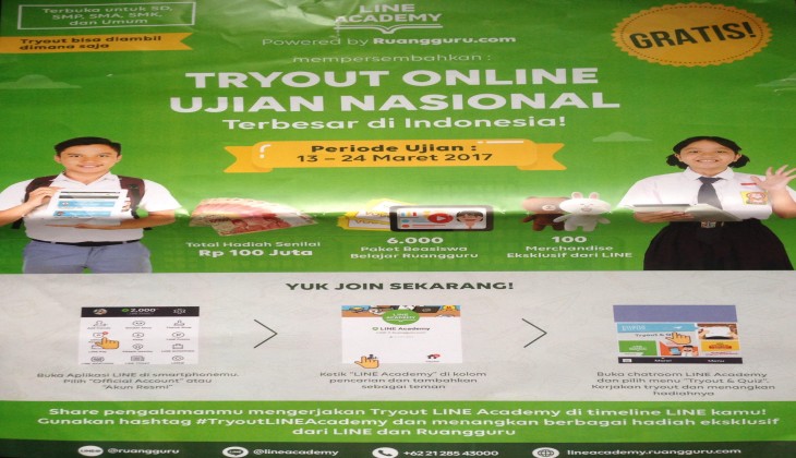 Tryout Ruangguru dengan LINE Academy