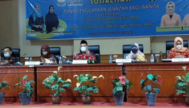 Disdik Provinsi Jambi dan BKOW Gelar Sosialisasi Penyelenggaraan Jenazah Bagi Wanita