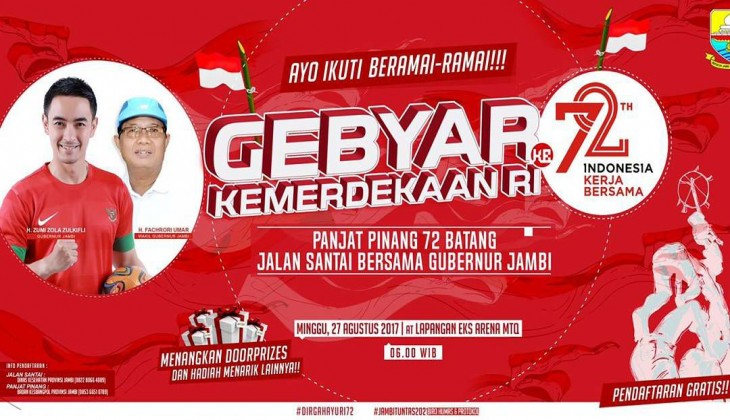 Pemerintah Provinsi Jambi gelah GEBYAR KEMERDEKAAN REPUBLIK INDONESIA ke-72